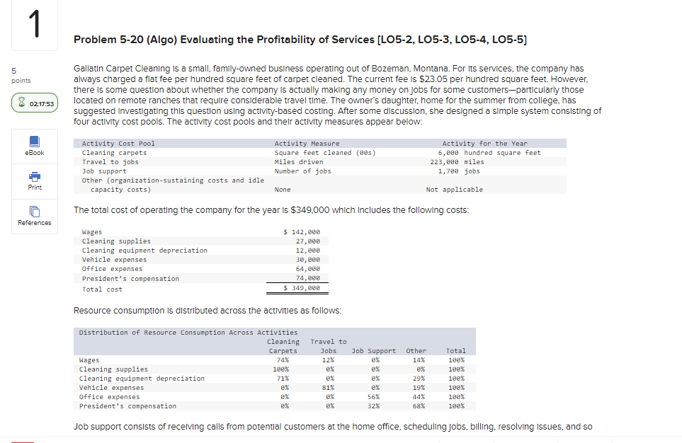 need help with these last 2 Problem 5-20 (Algo) Evaluating the Profitability