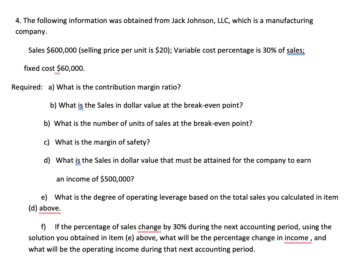 significant loss of points. No short cuts-prepare professional statements that are required.