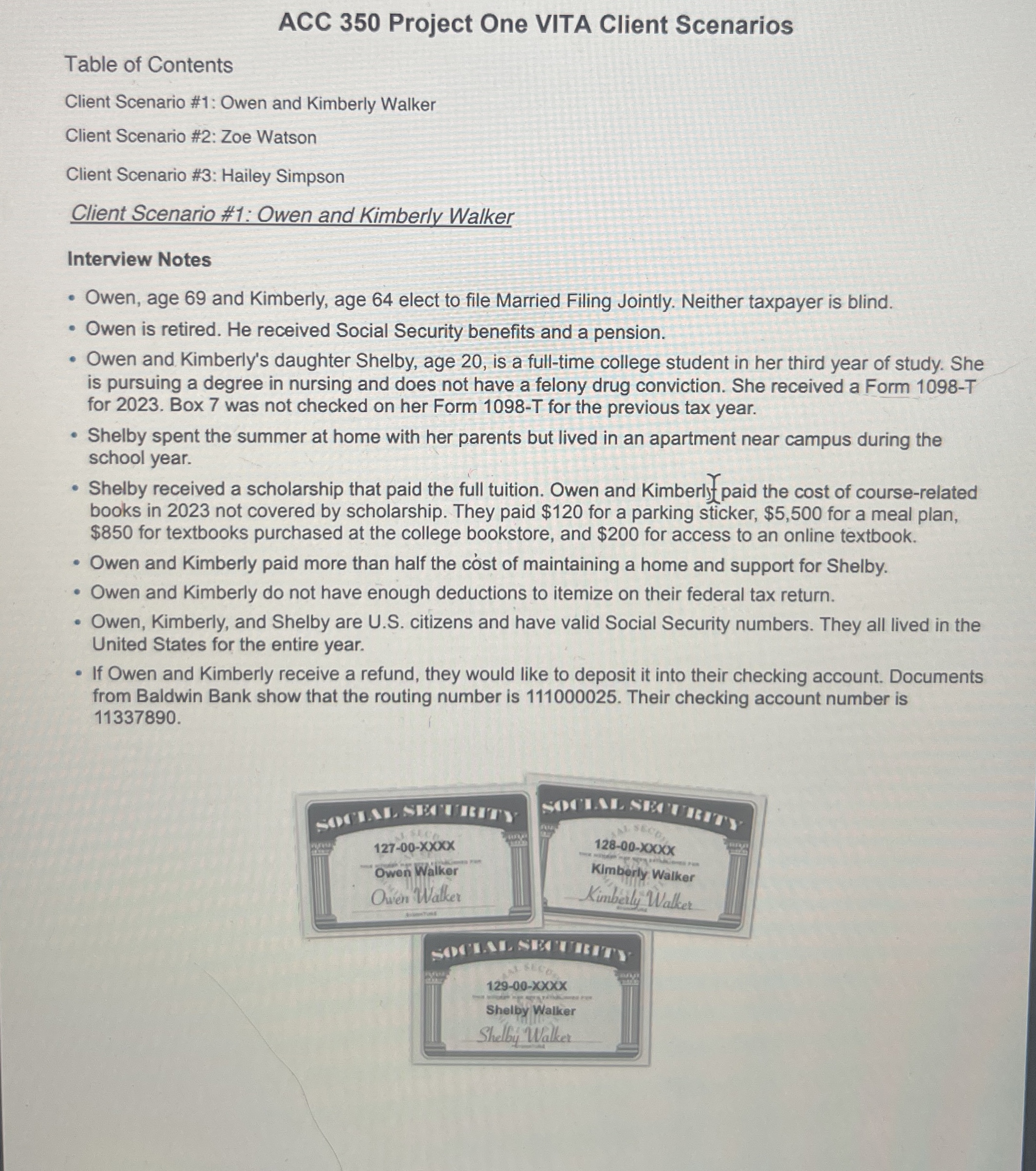  [Note: Refer to ACC 350 Project One Guidelines and Rubric for