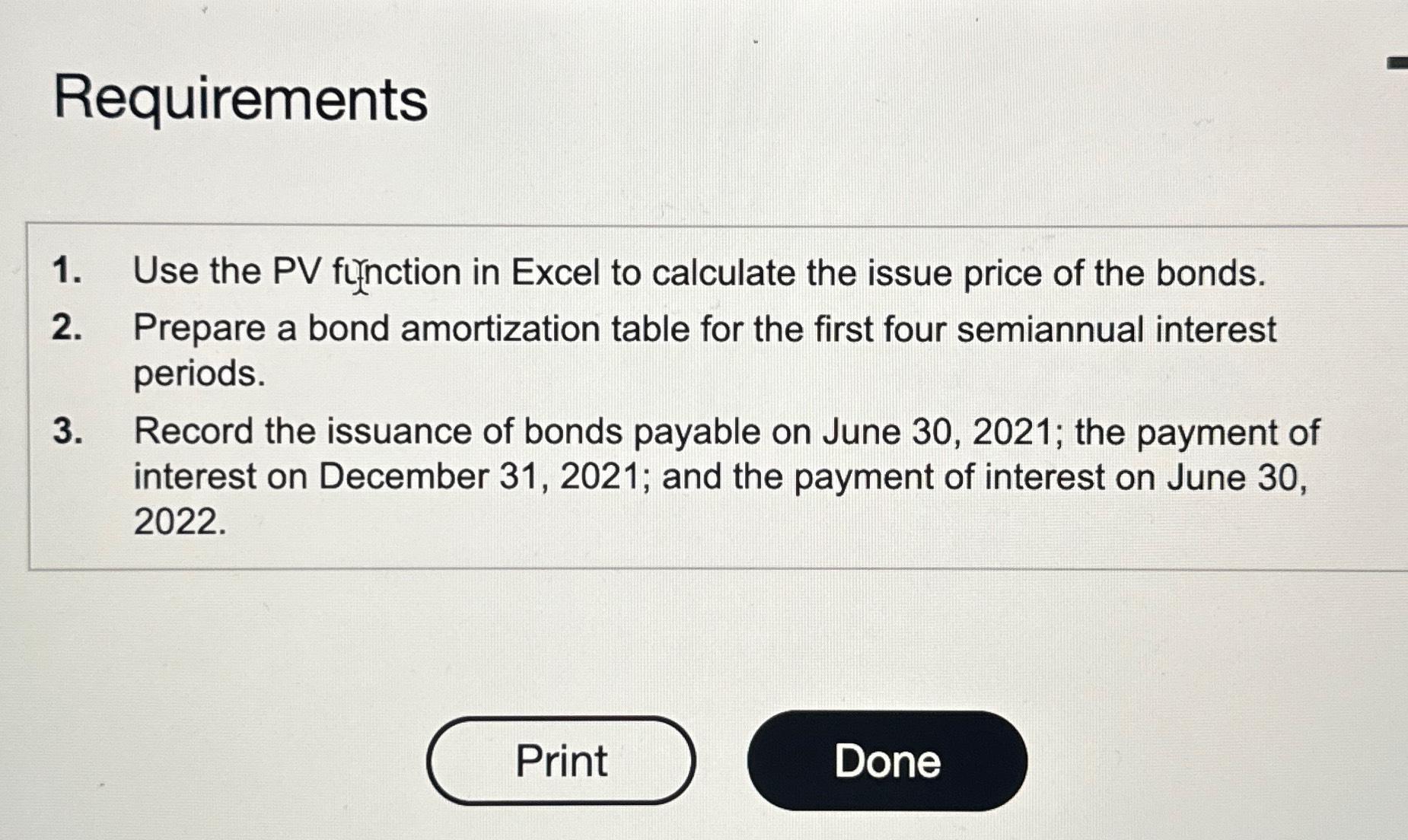  On June 30,2021, the market interest rate is 4%. Score Corporation
