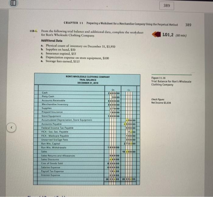  anyone please help 389 CHAPTER 11 Preparing a Worksheet for a