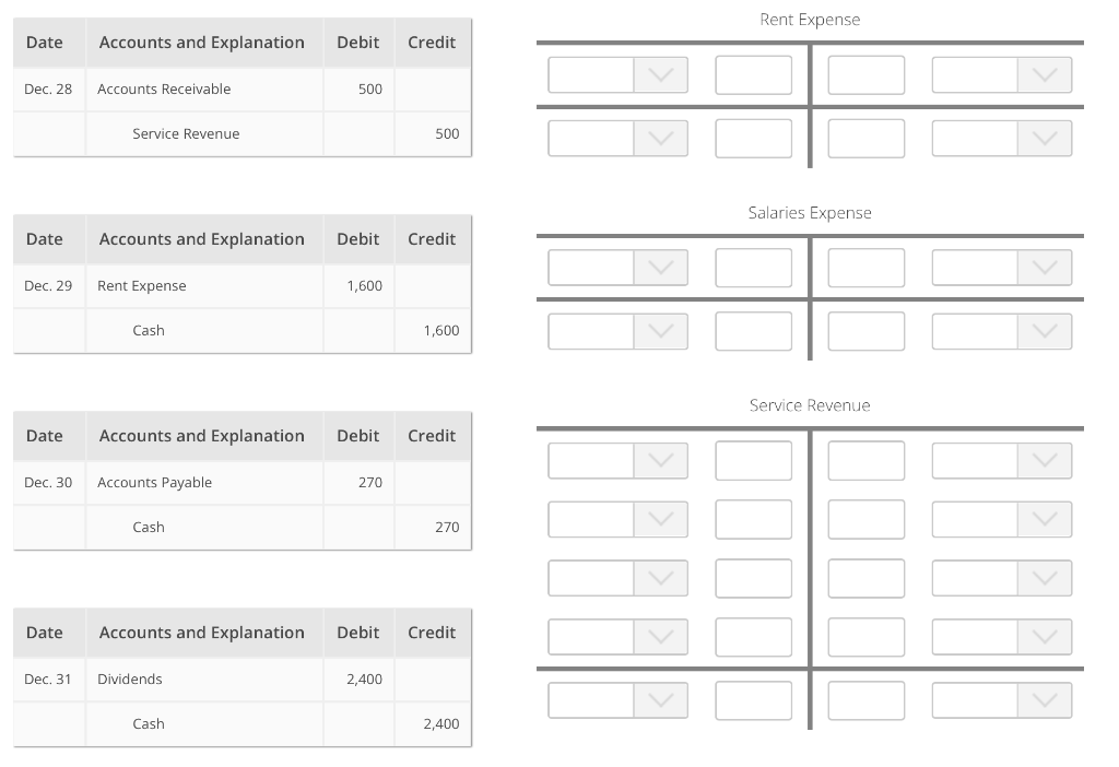 2: Post to the Ledger \begin{tabular}{|c|c|c|c|} \hline Date & Accounts and Explanation