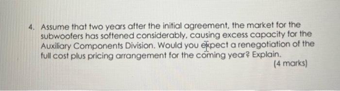 [Suggested lime: 36 minutes] Technovia, Inc. has two divisions: Auxiliary Components and