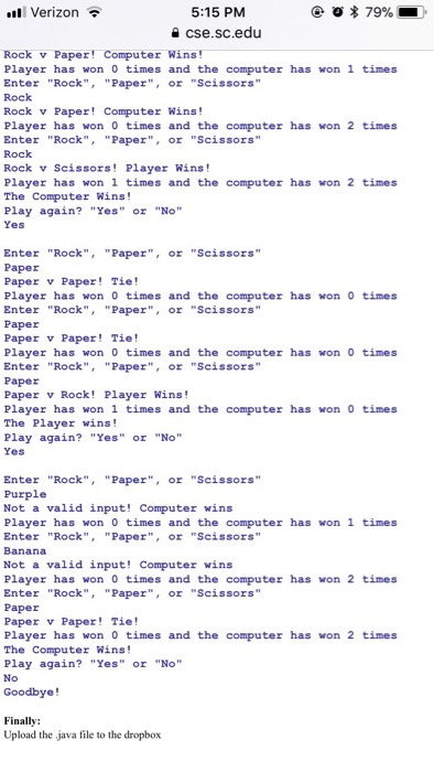 game of paper. between a human the computer in best 2 out
