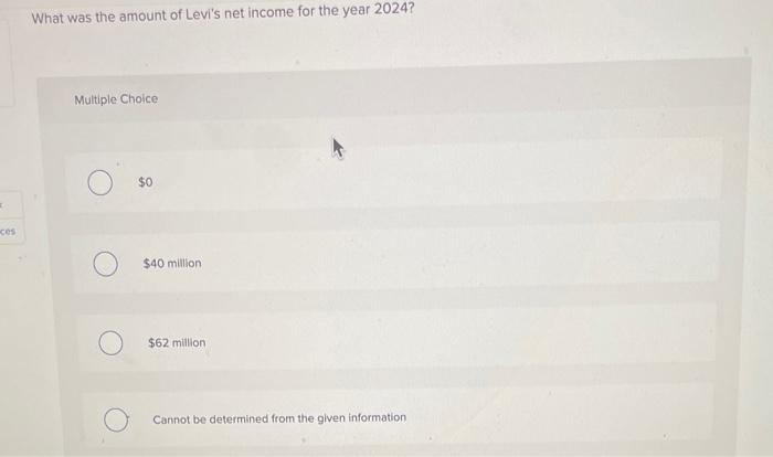 is taken from the comparative balance sheet of Levi Corporation: What was