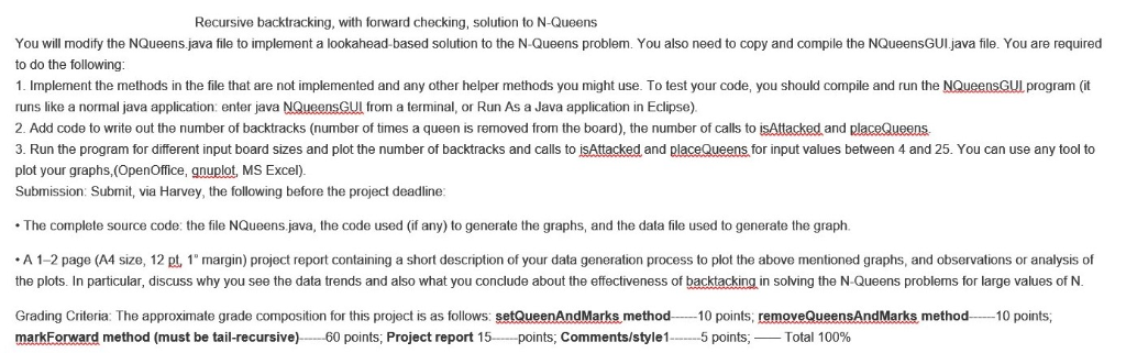 class NQueens { private int BOARD_SIZE; public static final int EMPTY