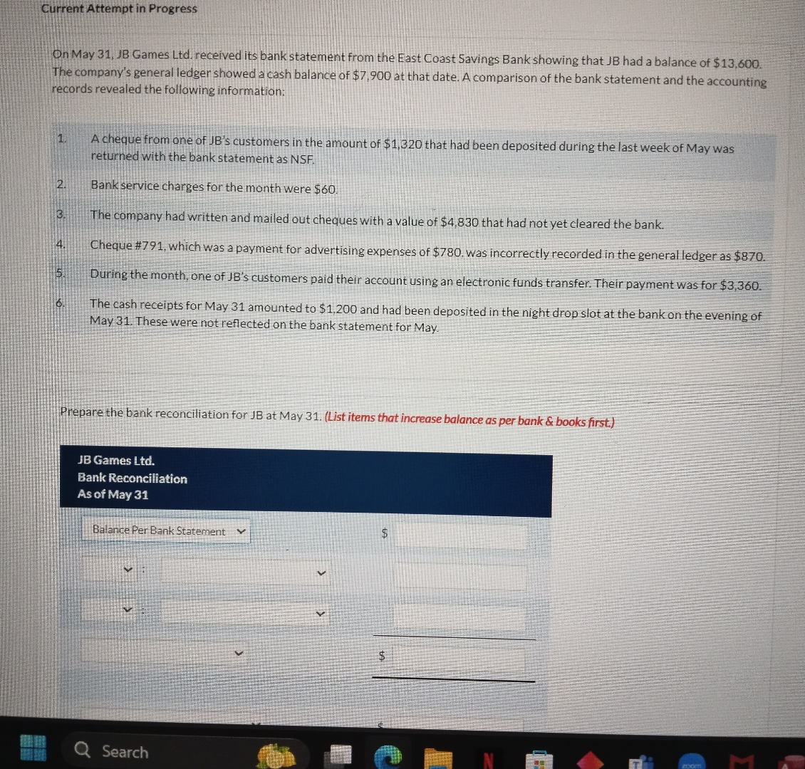  Current Attempt in Progress On May 31, JB Games Ltd. received