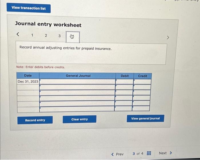 for the following: 1. Record the initial entry on January 1,2023, when