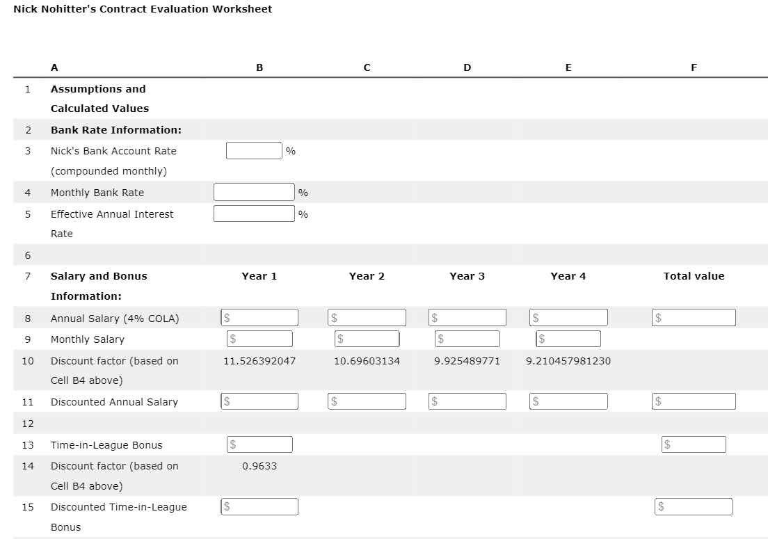 Discounted Monthly Endorsement Payment 28 29 Contract's Total Nominal Value 30 Contract's