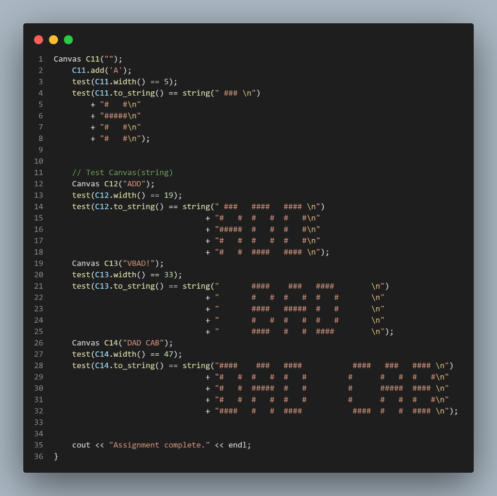 namespace std; // In this homework, you'll manipulate ASCII art images //