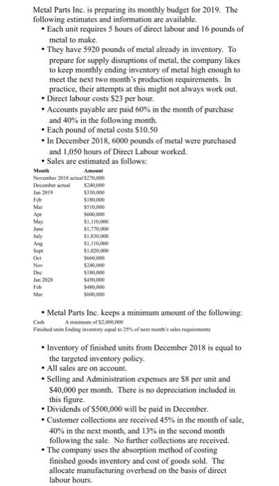 Can you explain by excel, please? Thank you so much Metal Parts