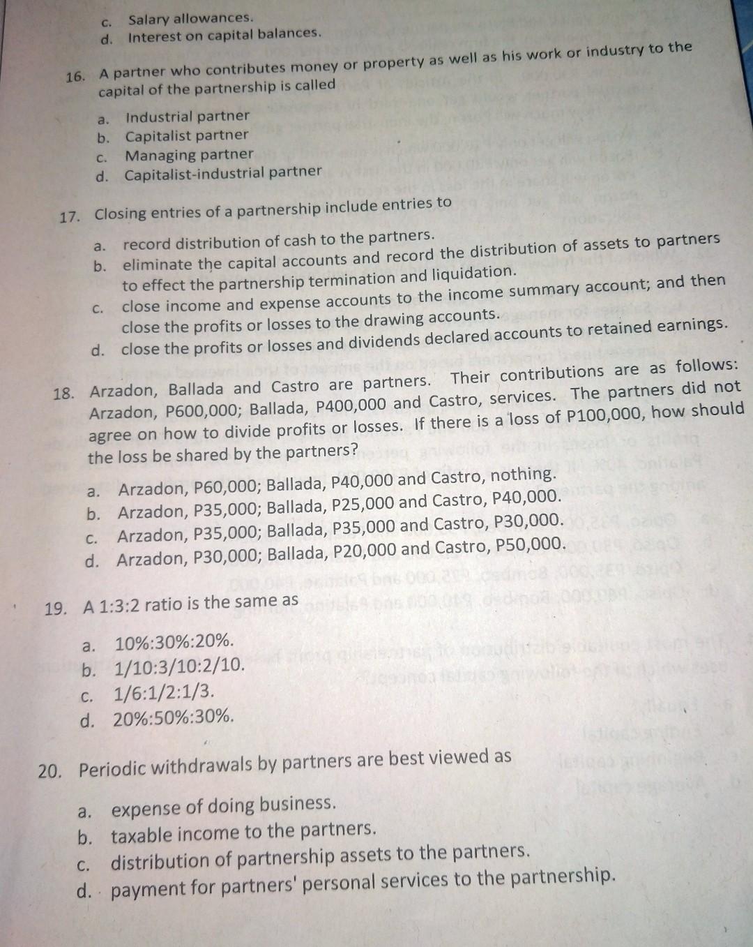 of P80,000 per annum. Profit for 2019 was P840,000 and the year-
