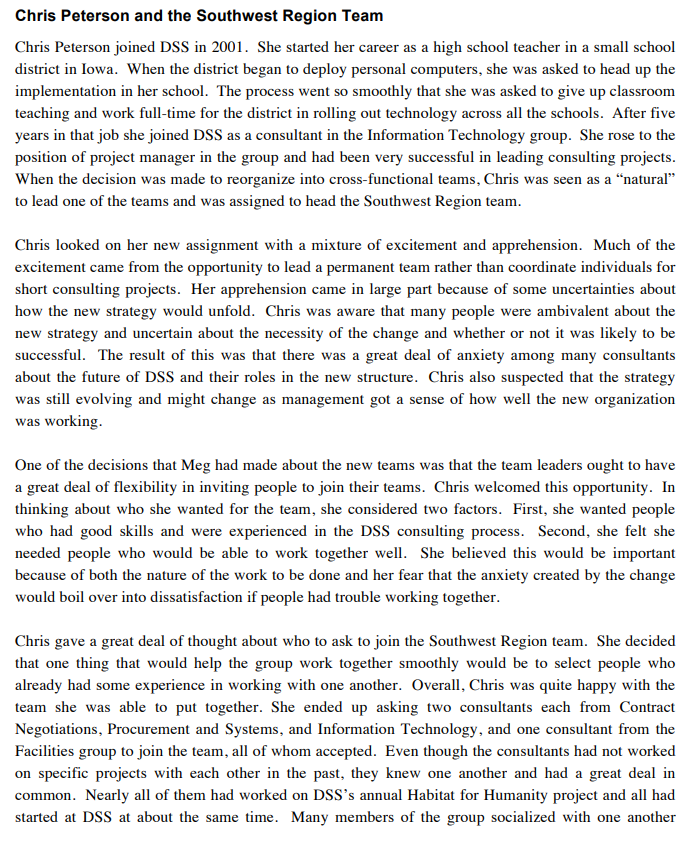 of influence as one of the leaders at DSS. Using Fiedlers contingency