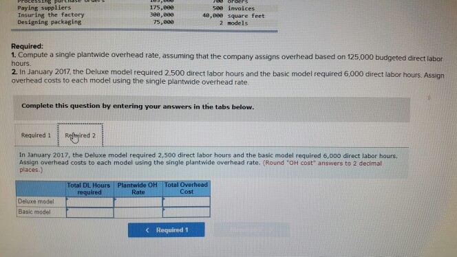 company manufactures two types of go-karts Deluxe and Basic. Activity Handling aterials