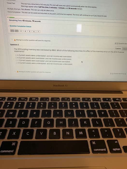  Timed Test This test has a time limit of 45 minutes.