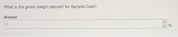 20xx, gathered by the Sample Cafe bookkeeper Sample Cafe Transactions Item Notes