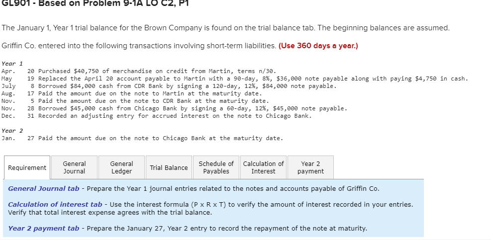  GL901- Based on Problem 9-1A LO C2, P1 The January 1,