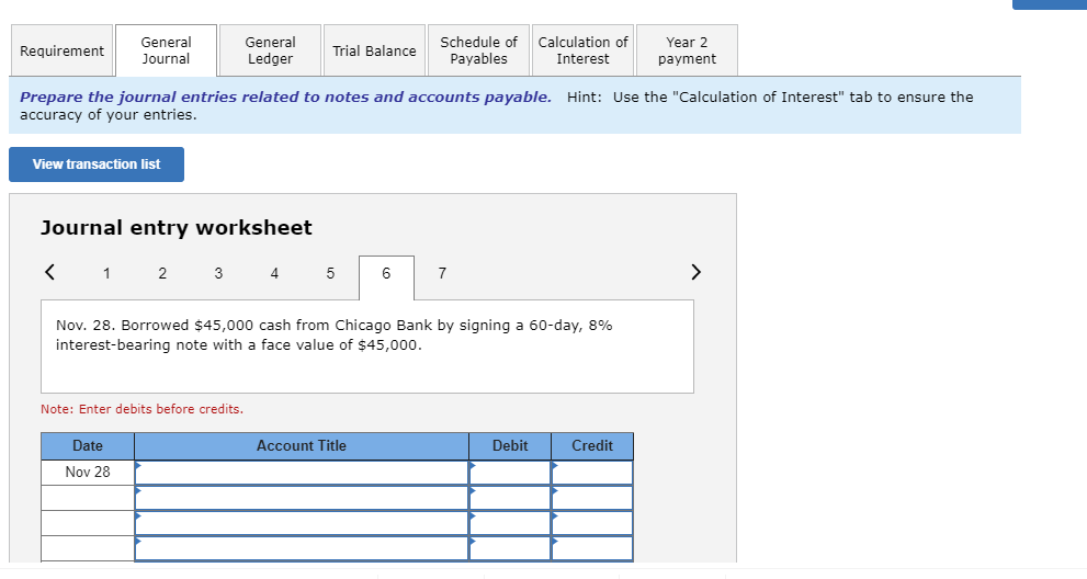 8%, $36,000 note payable along with paying $4,750 in cash 8 Borrowed