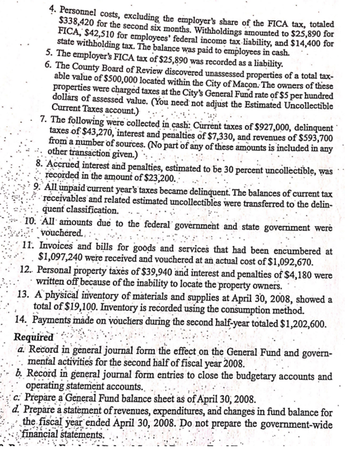 Journal Governmental Activities: 1 1 none 2 2 none 3 First, "un"write