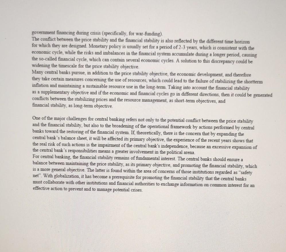 the bank customers and to the organization as a whole. 5. Overall