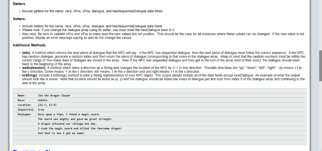 Additions, need to be included in the program. General Description: You have