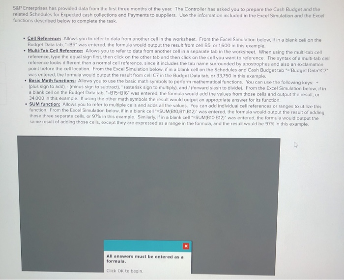  can someone please add the excel formulas in the answer thank