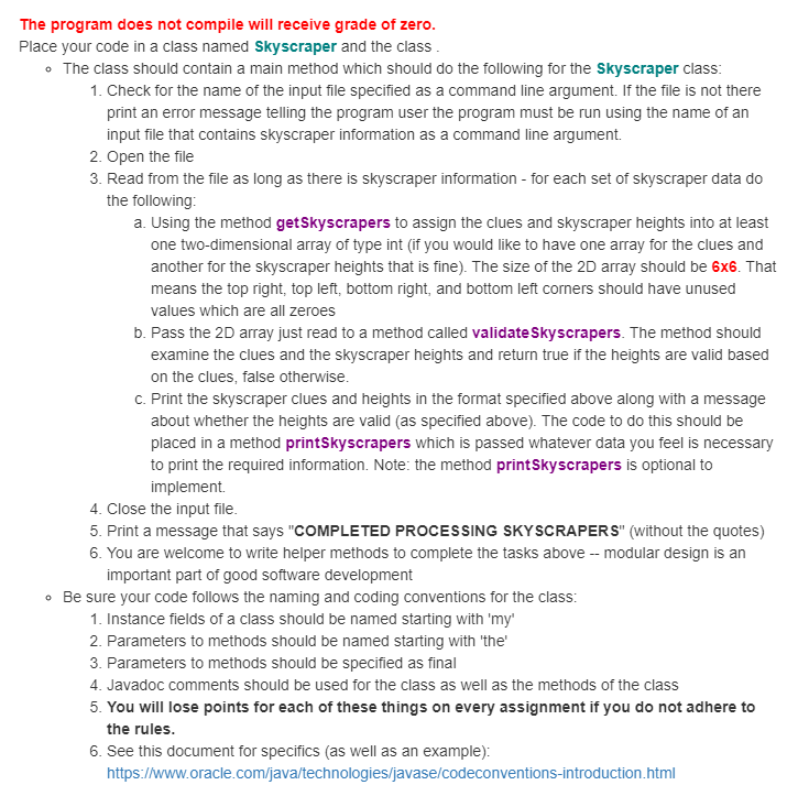 *****Please use this initial code to complete**** java code MUST PASS ALL