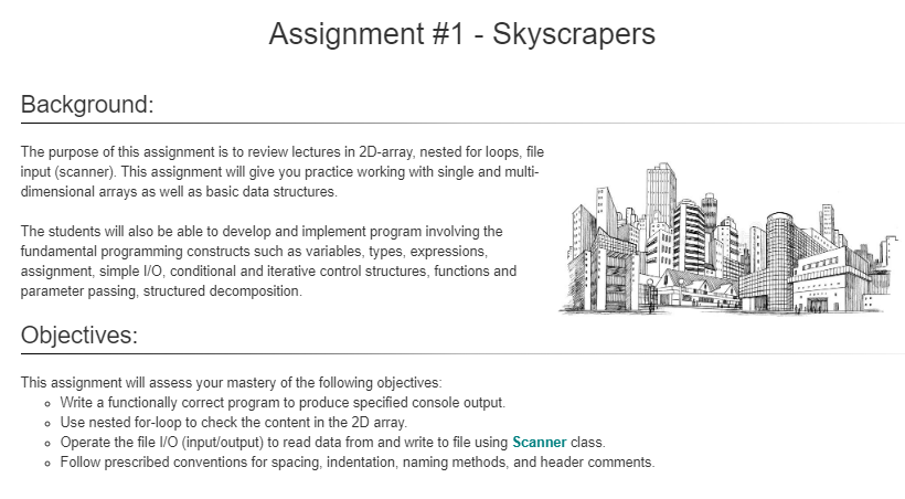 * Reads in configurations of potential solutions to Skyscraper puzzles and *