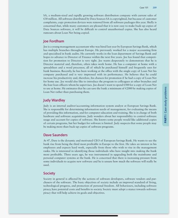 points The case considers the ethical issues involved in making illegal copies