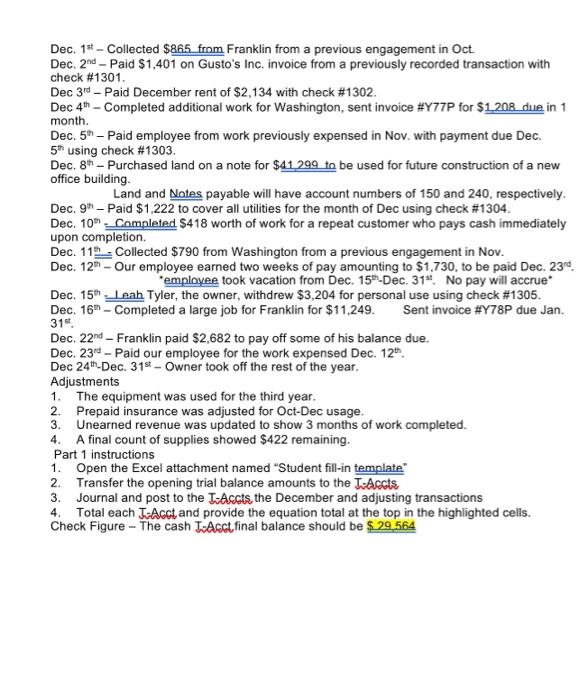 I need help with my ACCT 101 project. I'm having trouble understanding