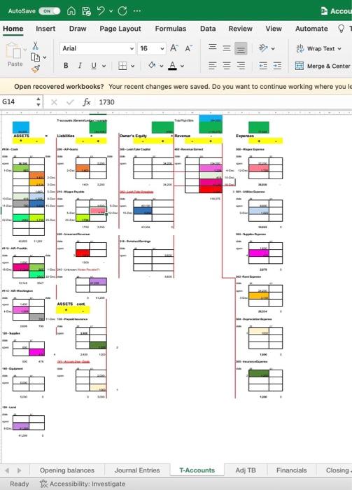 the project notes. But my accounts aren't balanced, the left side equals