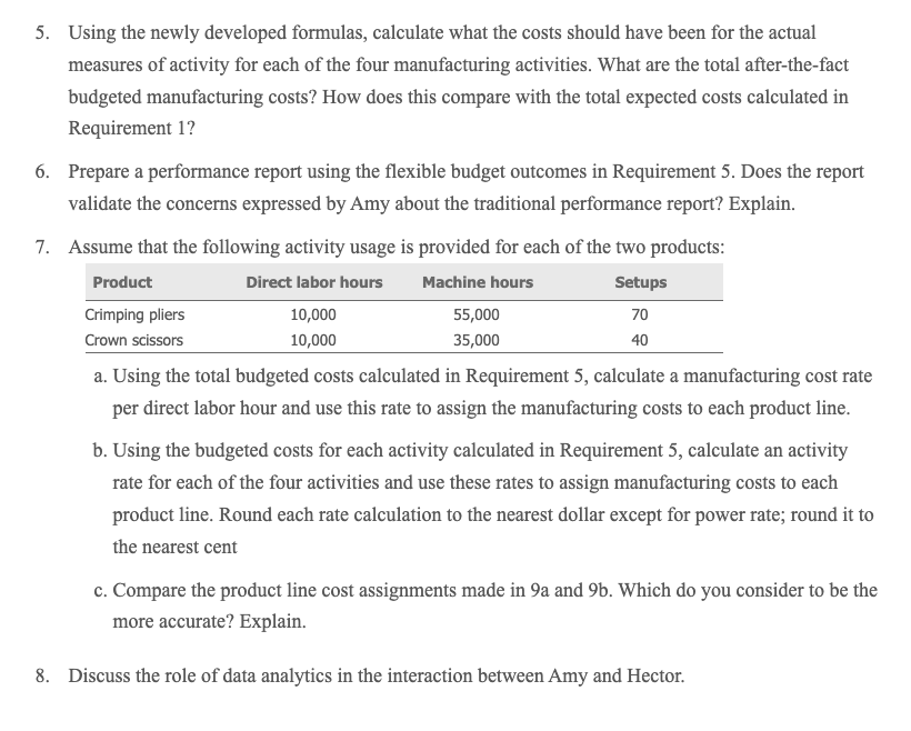 that she was $110,000 over the manufacturing budget. Given the efforts that