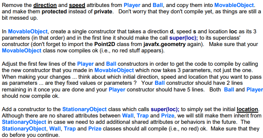 int getDirection() { return direction; } public int getSpeed() { return speed;