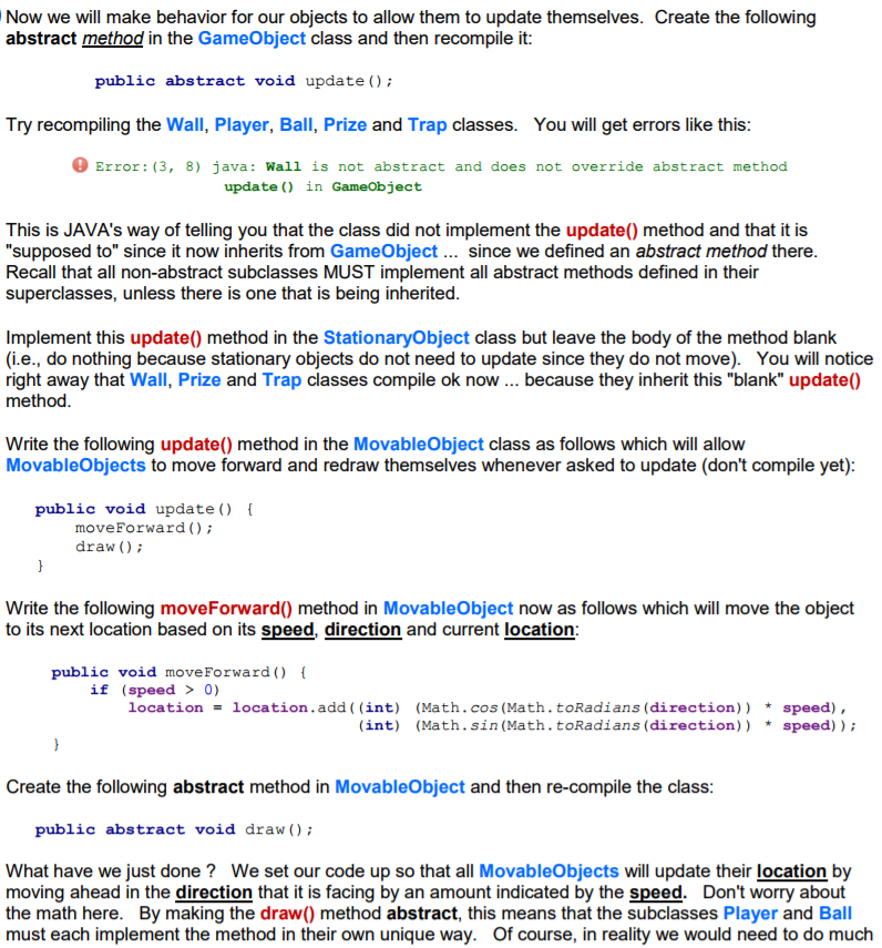 newDirection; } public void setSpeed(int newSpeed) { speed = newSpeed; } public