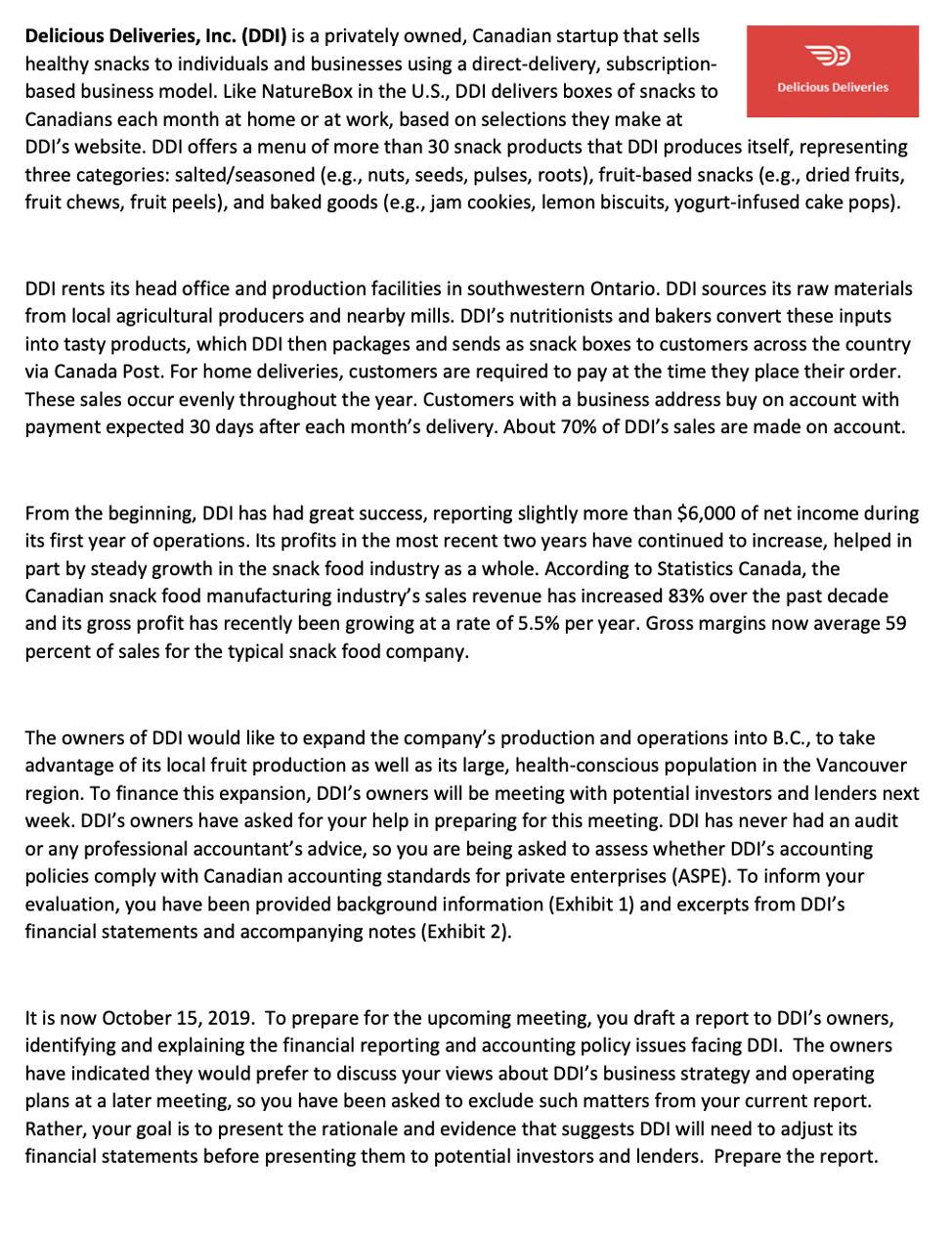 I need help with this whole assignment. I need help with financial