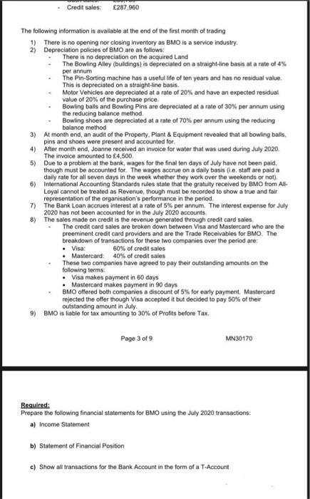 is a new Ten-Pin Bowling business that recently commenced development and operations