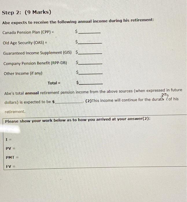 #1: Retirement Planning (November 2021) Total of 50 Marks ormation on Abe