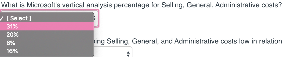 What is Apple's vertical analysis percentage for Cost of Sales? Select] What