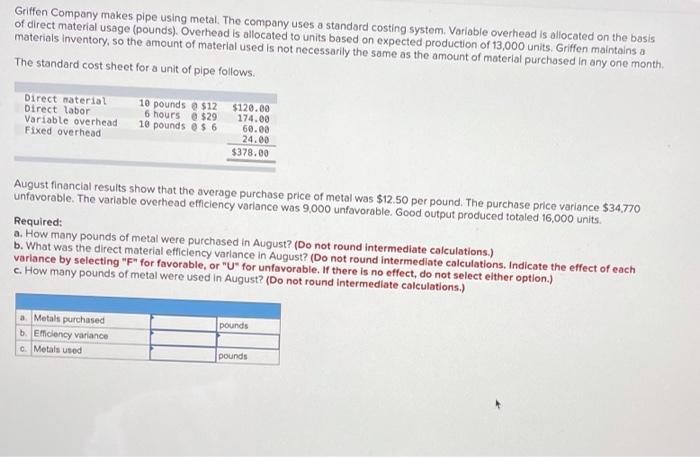 for variable overhead and a $26,000 unfavorable price variance for fixed overhead.
