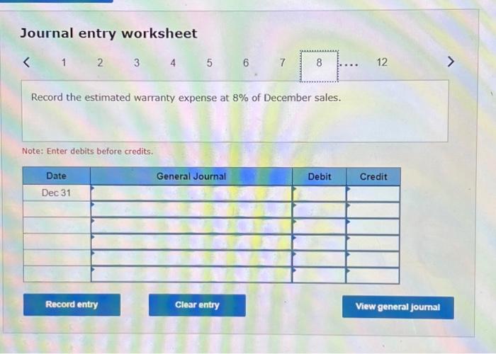 for 56,400 cash. 30 Recognized warranty expense related to November sales with