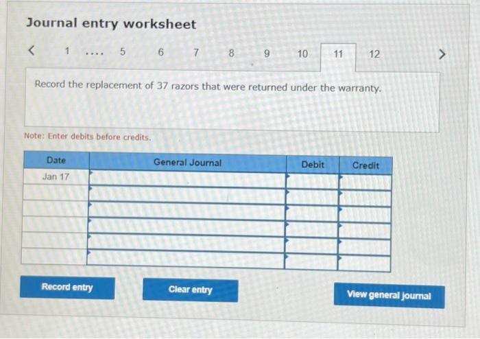 razors that were returned under the warranty. 31 Recognized warranty expense related