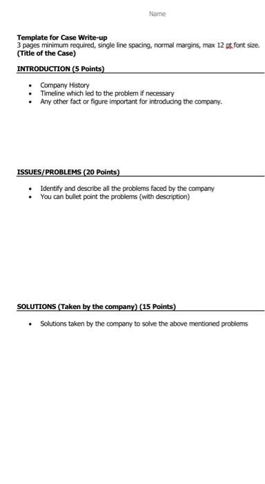 (5 Points) Company History Timeline which led to the problem if necessary