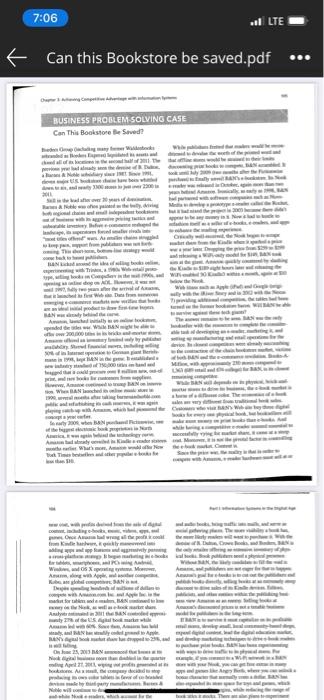 Points) Identify and describe all the problems faced by the company You