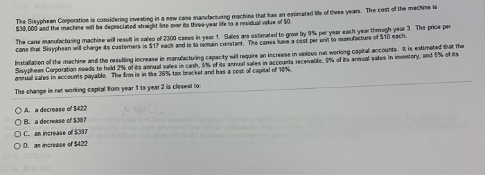 please show step by step solution with origional equation The Sisyphean Corporation