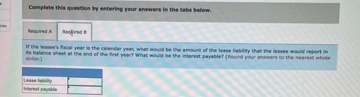 lease agreement that qualifies as a finance lease calls for annual lease