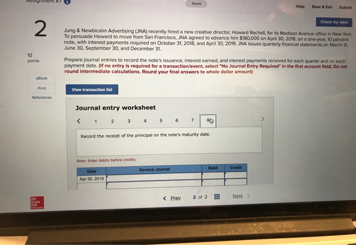 Prepare journal entries to record the note's issuance, interest earned, and interest