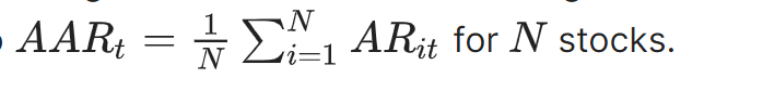 are as follows: In this question, we will define abnormal return as