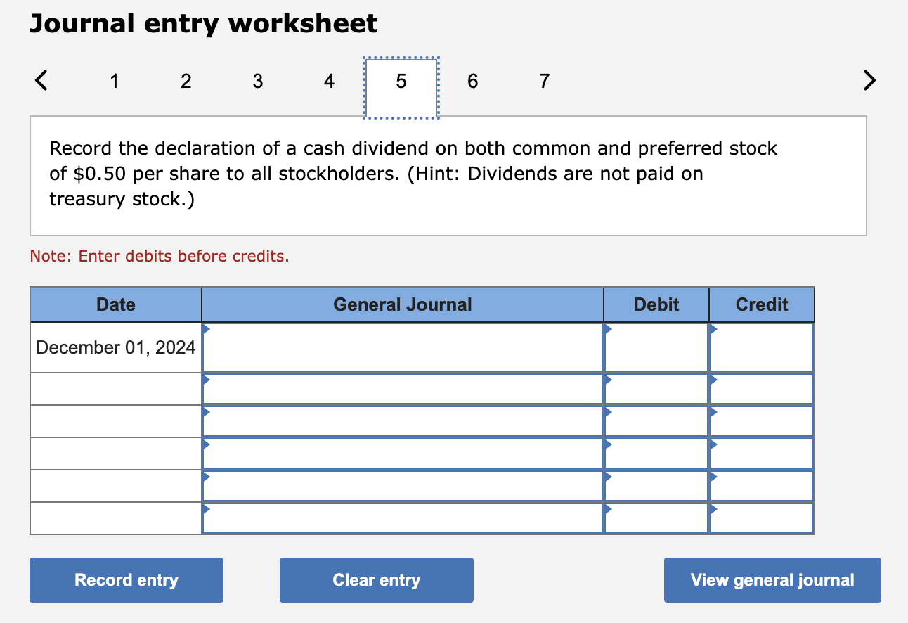 of common stock have been issued. The following transactions affect stockholders' equity