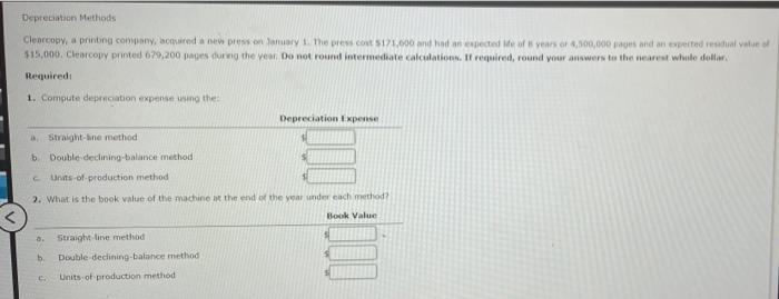  Depreciation Methods Clearcopy, printing con, oued a new presso may the