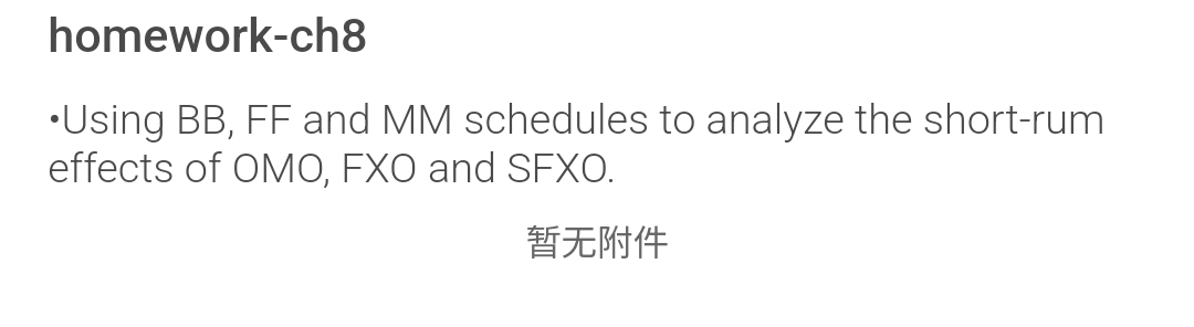  homework-ch8 Using BB, FF and MM schedules to analyze the short-rum